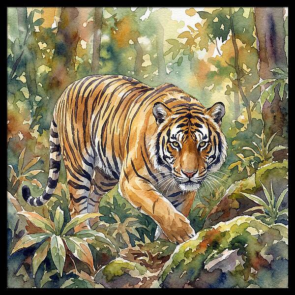 Bengal Tiger In Watercolor