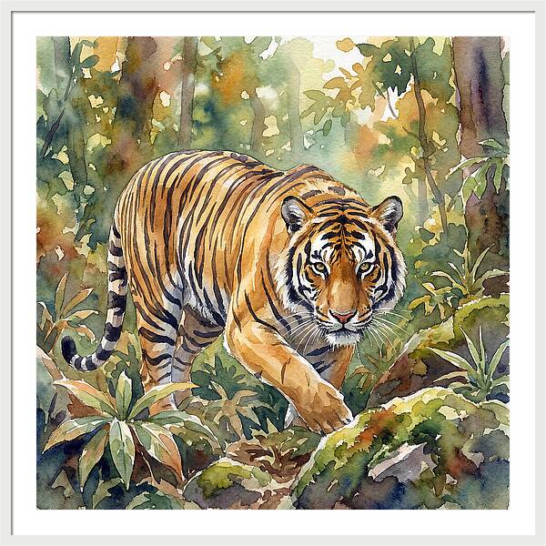 Bengal Tiger In Watercolor