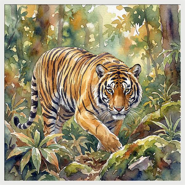 Bengal Tiger In Watercolor