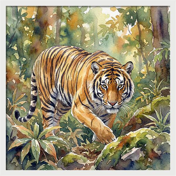 Bengal Tiger In Watercolor