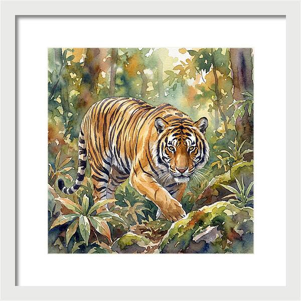 Bengal Tiger In Watercolor