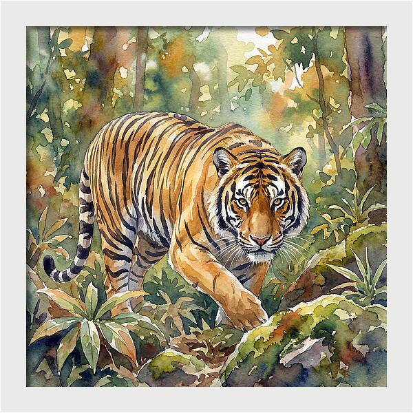 Bengal Tiger In Watercolor