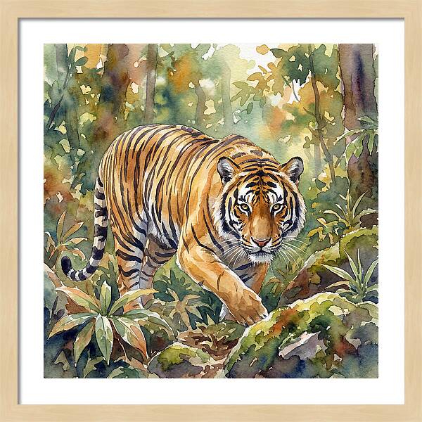Bengal Tiger In Watercolor