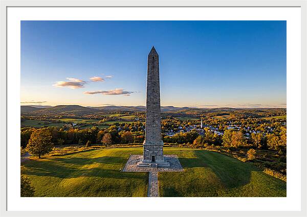 Bennington Battle Monument At Dusk