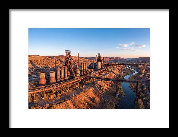 Bethlehem Steel Stacks At Dusk