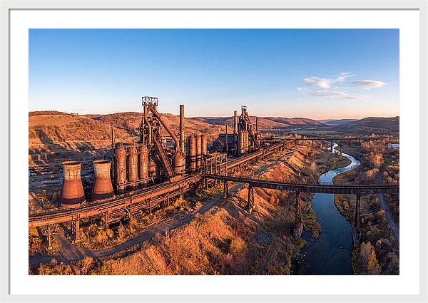 Bethlehem Steel Stacks At Dusk