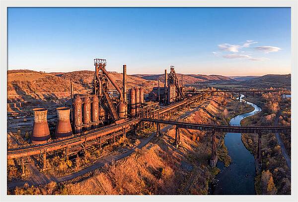 Bethlehem Steel Stacks At Dusk