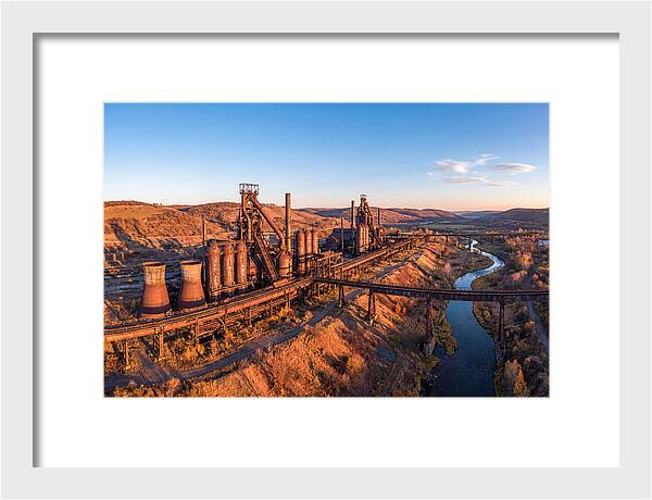 Bethlehem Steel Stacks At Dusk