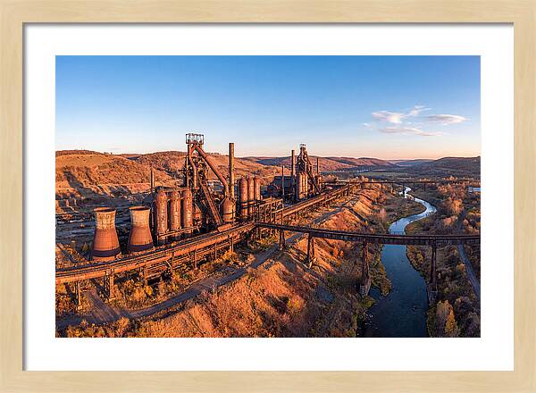 Bethlehem Steel Stacks At Dusk