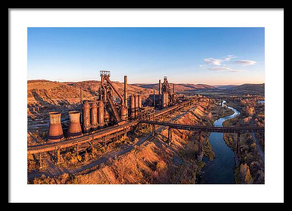 Bethlehem Steel Stacks At Dusk