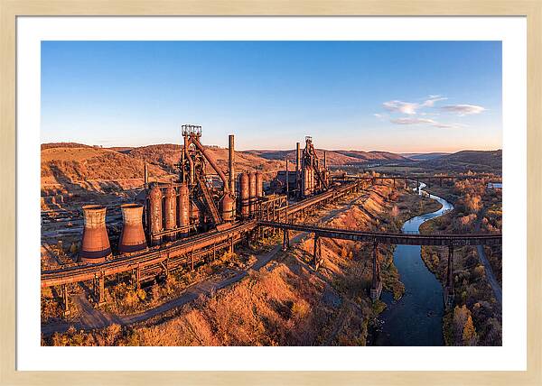 Bethlehem Steel Stacks At Dusk