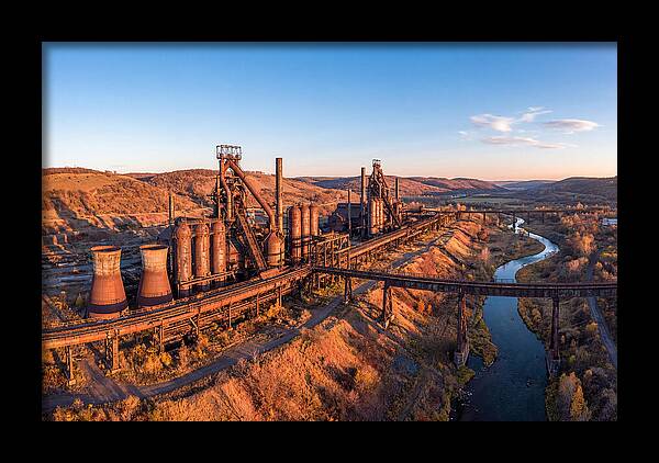 Bethlehem Steel Stacks At Dusk