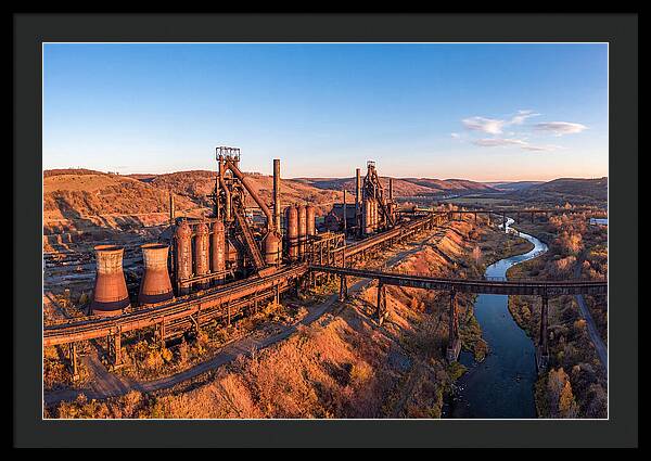 Bethlehem Steel Stacks At Dusk