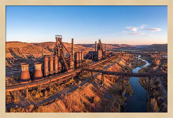 Bethlehem Steel Stacks At Dusk