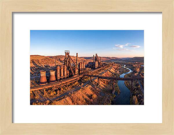 Bethlehem Steel Stacks At Dusk