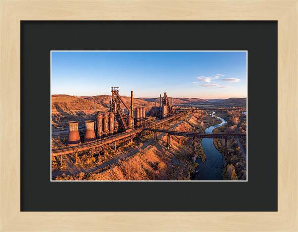 Bethlehem Steel Stacks At Dusk