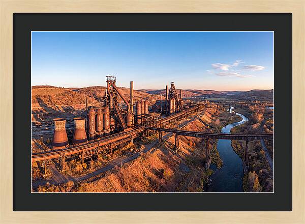 Bethlehem Steel Stacks At Dusk