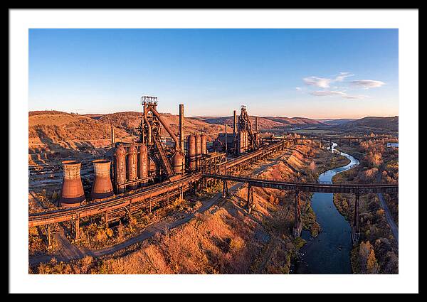 Bethlehem Steel Stacks At Dusk