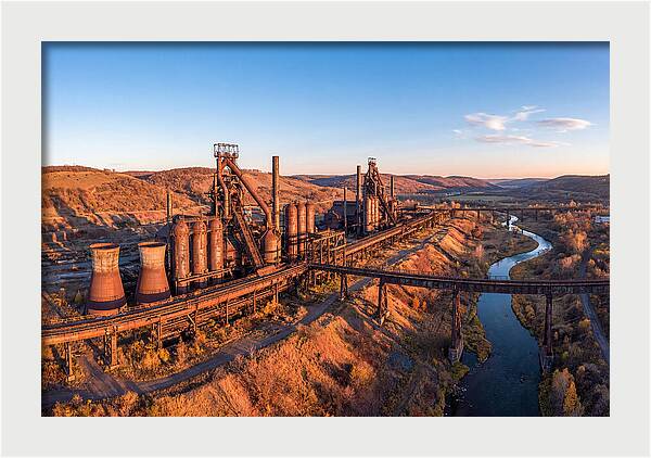 Bethlehem Steel Stacks At Dusk