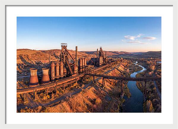 Bethlehem Steel Stacks At Dusk