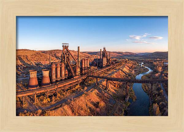Bethlehem Steel Stacks At Dusk