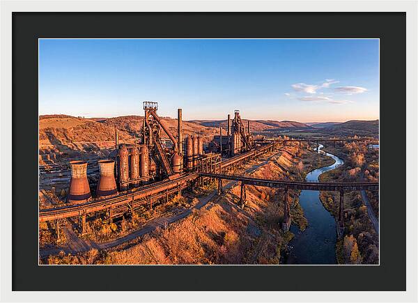 Bethlehem Steel Stacks At Dusk