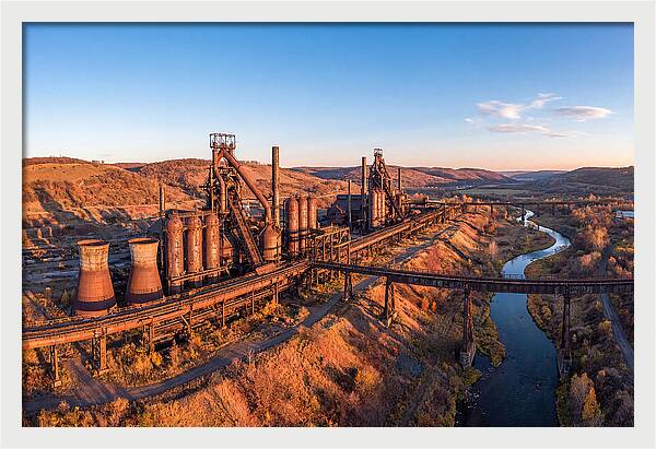 Bethlehem Steel Stacks At Dusk