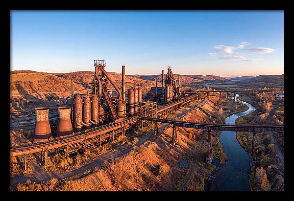 Bethlehem Steel Stacks At Dusk