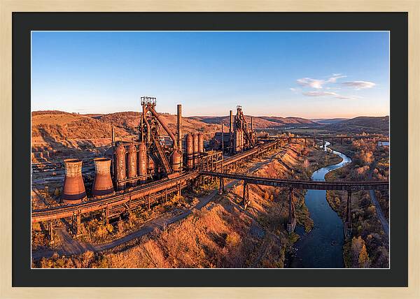 Bethlehem Steel Stacks At Dusk