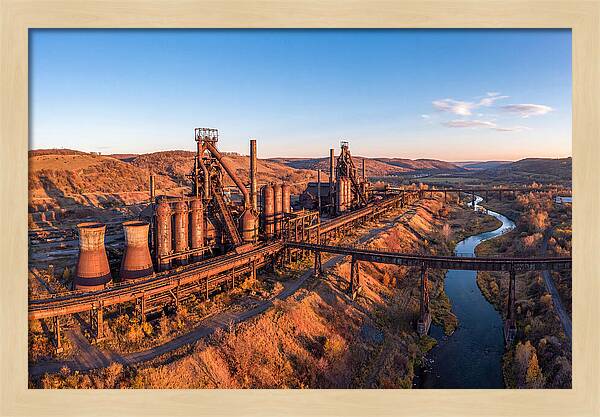 Bethlehem Steel Stacks At Dusk