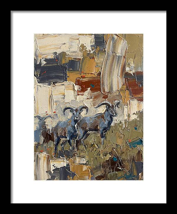 Bharal In Abstract Landscape