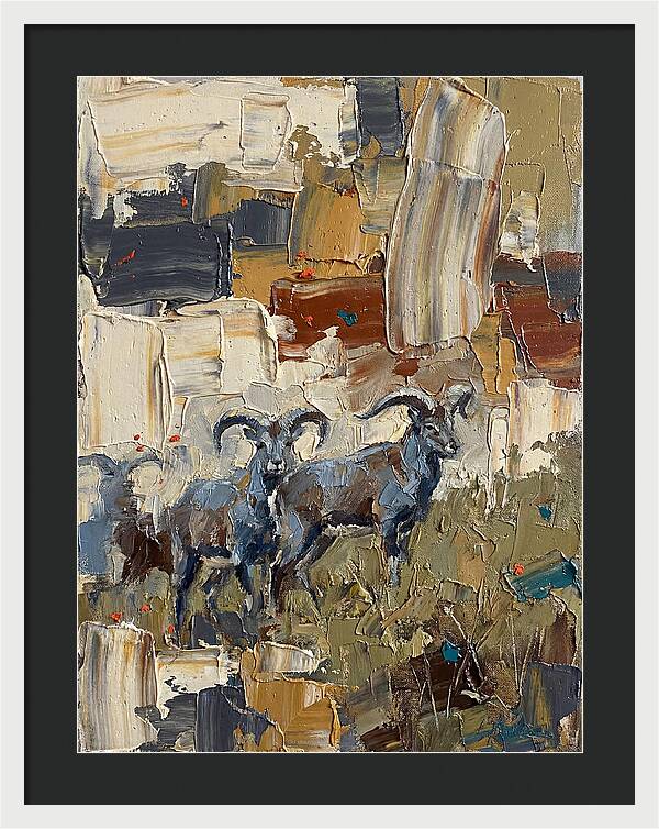 Bharal In Abstract Landscape