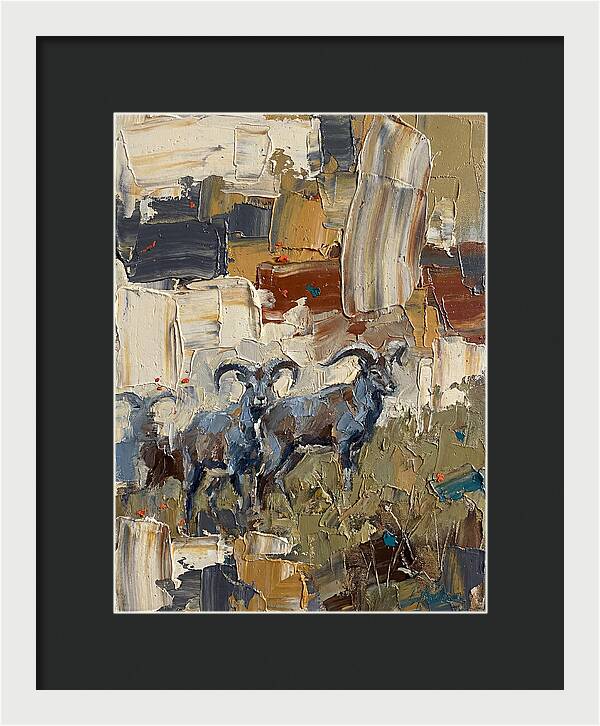Bharal In Abstract Landscape