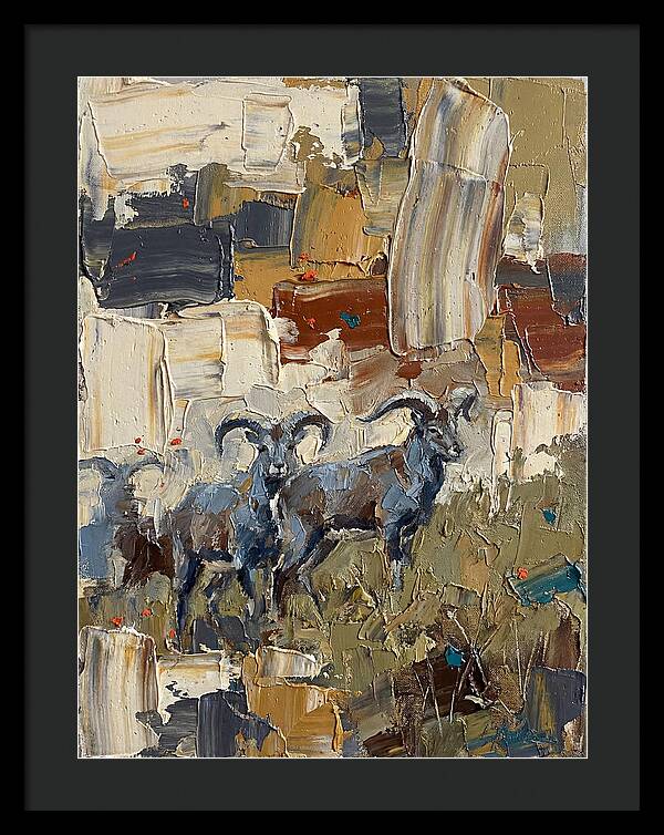 Bharal In Abstract Landscape