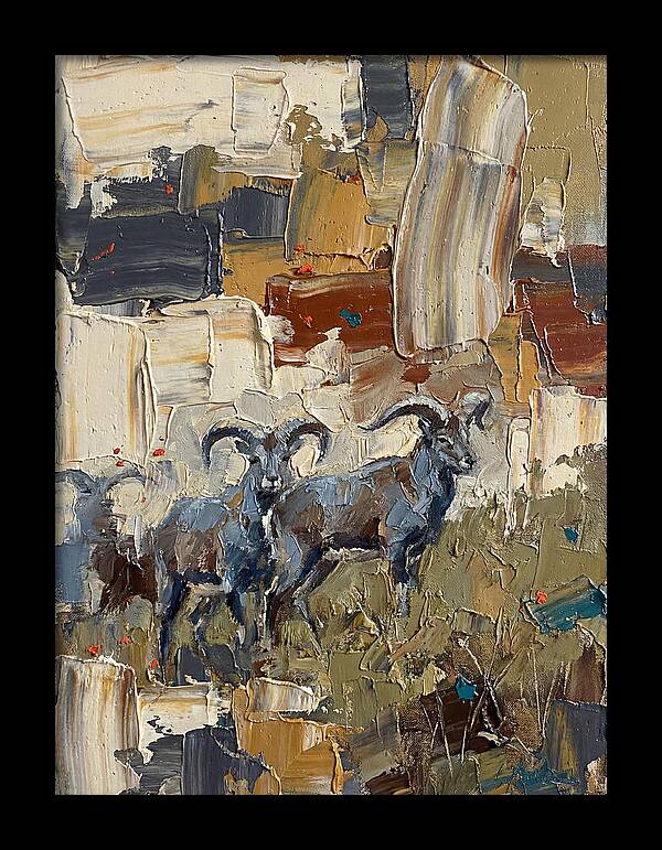 Bharal In Abstract Landscape