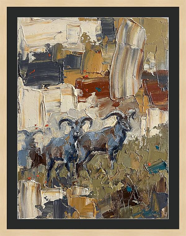 Bharal In Abstract Landscape