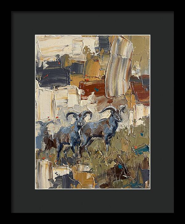 Bharal In Abstract Landscape