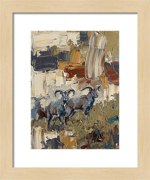 Bharal In Abstract Landscape