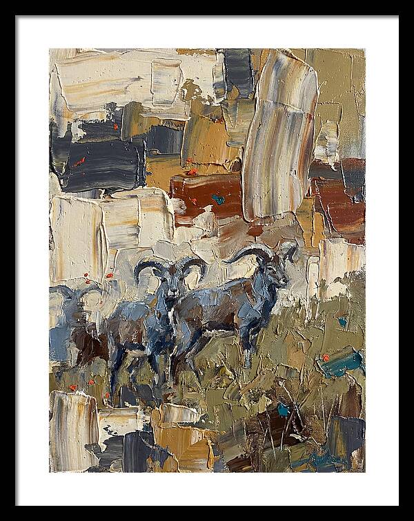 Bharal In Abstract Landscape