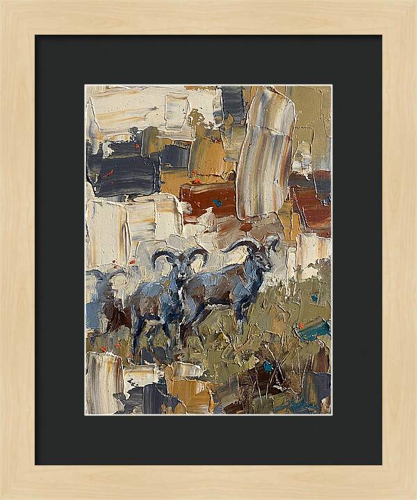 Bharal In Abstract Landscape