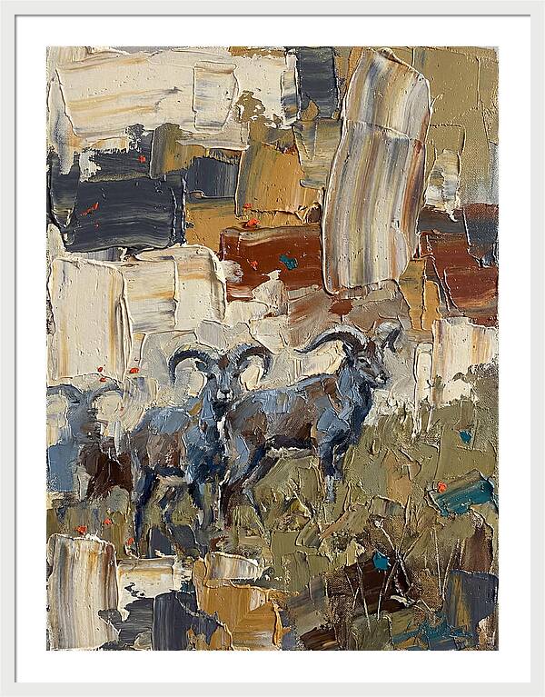 Bharal In Abstract Landscape