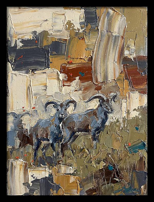 Bharal In Abstract Landscape
