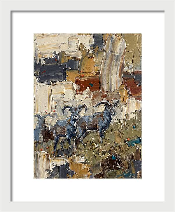 Bharal In Abstract Landscape