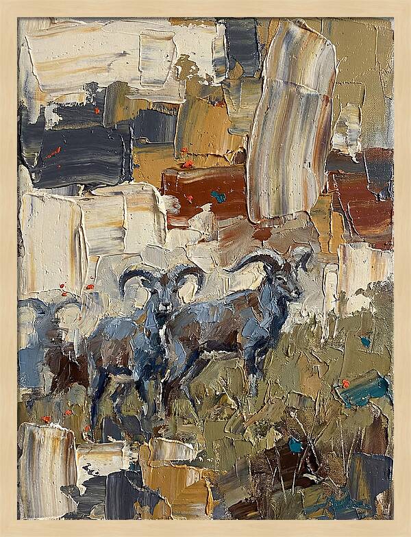 Bharal In Abstract Landscape