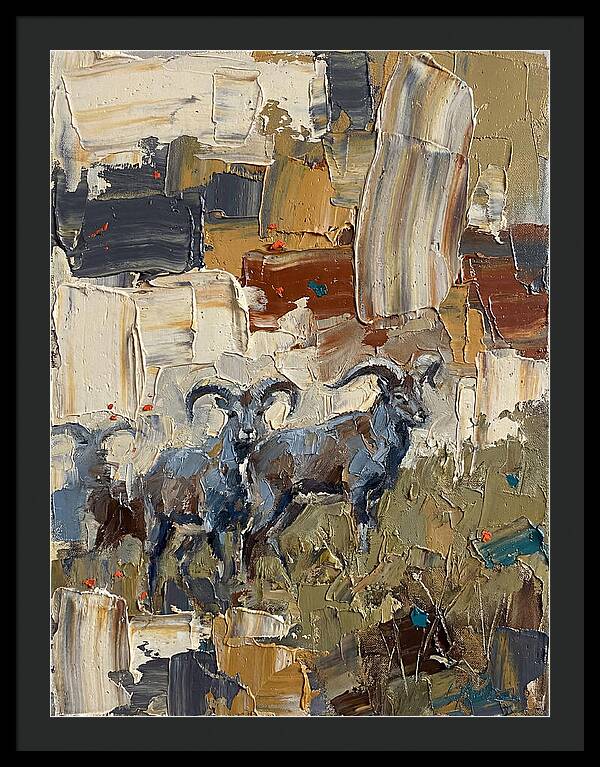Bharal In Abstract Landscape