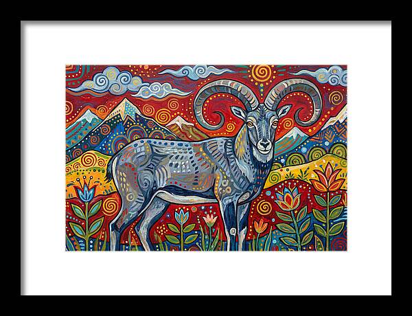 Bharal In Vibrant Landscape