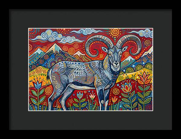Bharal In Vibrant Landscape