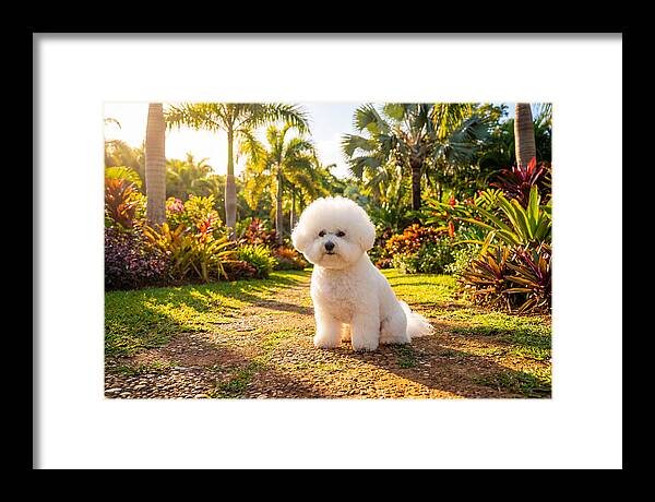 Bichon Frise In Tropical Paradise