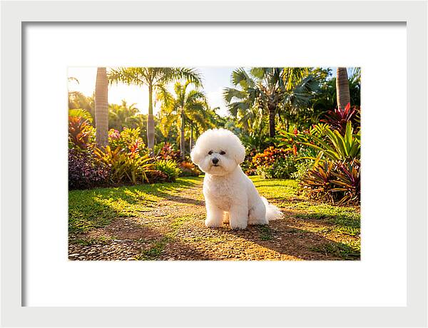 Bichon Frise In Tropical Paradise