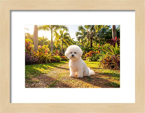 Bichon Frise In Tropical Paradise